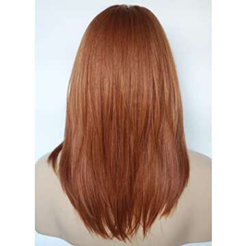 Women’s Copper Red Shoulder Length Wig for Style