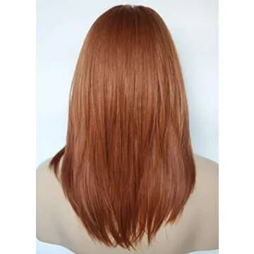 Women’s Copper Red Shoulder Length Wig for Style
