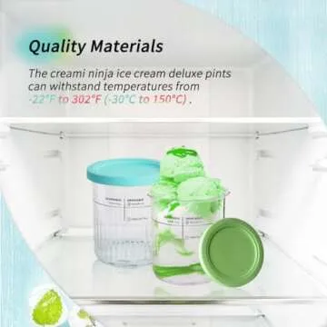 Fwioaor 24 oz. Pint Containers for Ninja Creami - 4 Pack