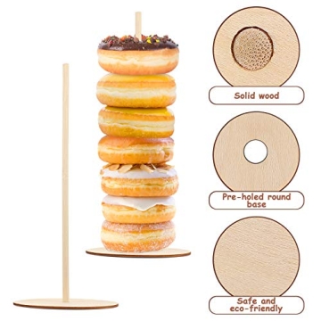 Amosfun Wood Donut Stand - Perfect for Parties