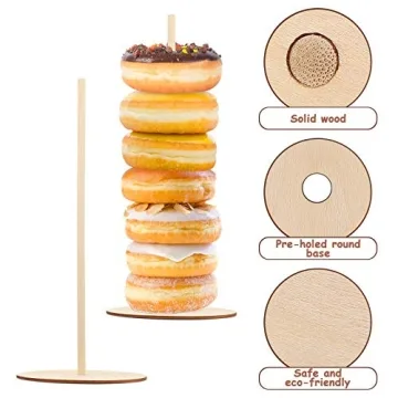 Amosfun Wood Donut Stand - Perfect for Parties
