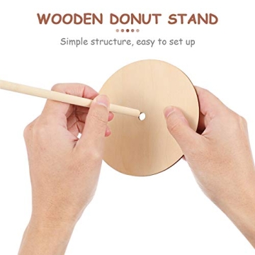 Amosfun Wood Donut Stand - Perfect for Parties