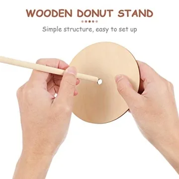 Amosfun Wood Donut Stand - Perfect for Parties