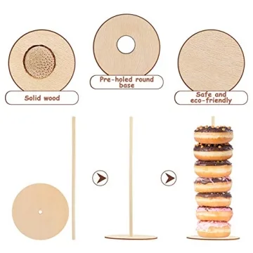 Amosfun Wood Donut Stand - Perfect for Parties