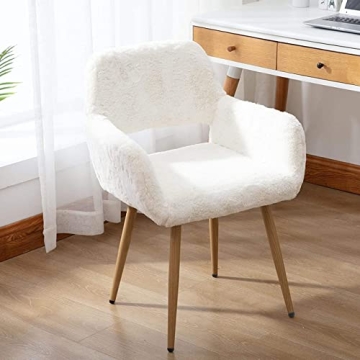 Stylish SSLine Faux Fur Vanity Chair for Girls Women