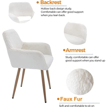 Stylish SSLine Faux Fur Vanity Chair for Girls Women