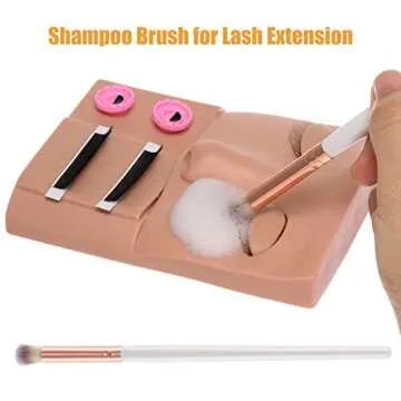 EKYSSO 10 PCS Eyelash Cleaning Brush for Lash Extension, Lash Shampoo Cleansing Brush, Lash Bath Bru...