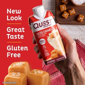 Quest Salted Caramel Protein Shake 30g Protein 4 Count