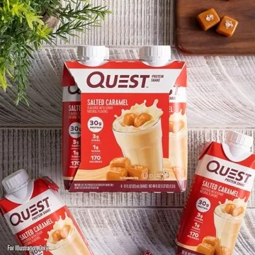 Quest Salted Caramel Protein Shake 30g Protein 4 Count