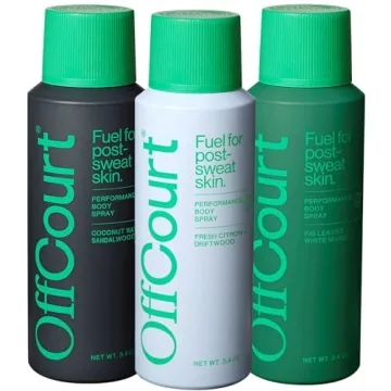 OffCourt - Natural Deodorant Body Spray - Aluminum Free - Pack of 3 (3.4 oz)