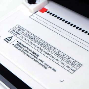 TruBind Coil Binding Machine with Electric Coil Inserter and Foot Pedal | 20 Sheet Punch Capacity | Bind up to 440 Sheets | 46 Fully Disengageable Dies | 4:1 Pitch | 2-Year Warranty