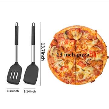 Ailsoes Silicone Spatulas Turners Set - Safe, Durable & Versatile Cooking Tools