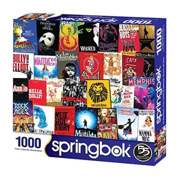 Springbok - It's Showtime - 1000 Piece Jigsaw Puzzle Collage of Broadway Playlists