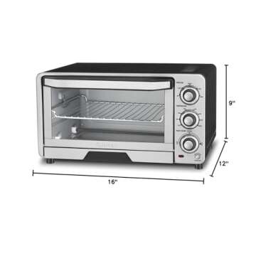 Cuisinart TOB-40FR Custom Classic Toaster Oven Broiler, Silver (Renewed)