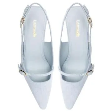 Ines Pump - Stylish Denim Stiletto Heels in Maya Color