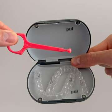 PUL Clear Aligner Removal Tool — Compatible with Invisalign, Removable Braces, Retainers & Trays – Easy-to-Use Device Remover, Dental & Oral Hygiene Care Product – Pink (Pack of 1)