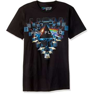 Liquid Blue Pink Floyd Space Window Short Sleeve T-Shirt - Black X-Large