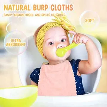 HOMEXCEL Burp Cloths Baby Washcloths 8 Pack-Extra Absorbent Soft Coral Fleece Burping Cloth for Newborn Girl Boy-20 x 10 Inch Large Baby Wash Cloths Gentle on Sensitive Skin