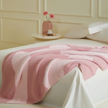 Fuzzy Reversible Microfiber Throw Blanket for All Seasons