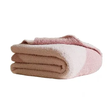 Fuzzy Reversible Microfiber Throw Blanket for All Seasons