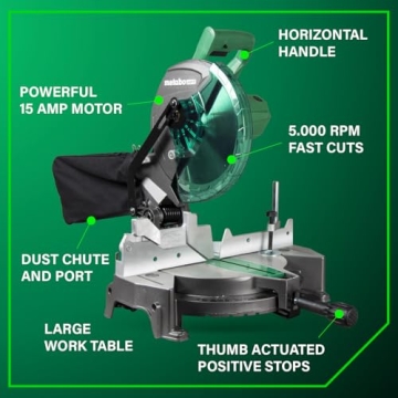 Metabo HPT 10-Inch Miter Saw for Precise Cutting