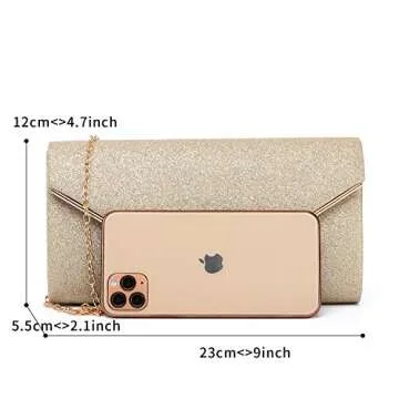 Labair Shining Envelope Clutch for Women - Elegant Evening Bag