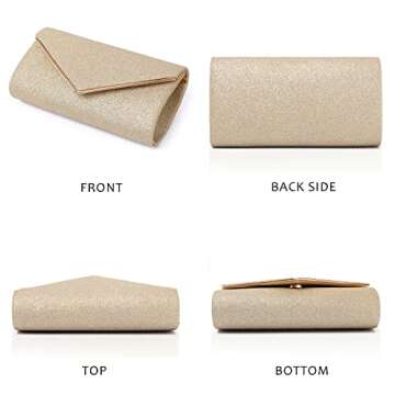 Labair Shining Envelope Clutch for Women - Elegant Evening Bag