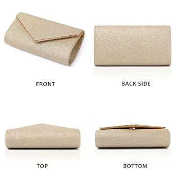 Labair Shining Envelope Clutch for Women - Elegant Evening Bag