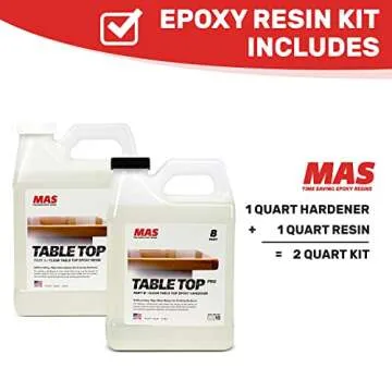 MAS Epoxies Table Top Pro Epoxy Kit 2-Quart for DIY Crafts and Projects