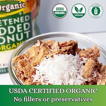Unsweetened Organic Shredded Coconut Edible Culinary Delight