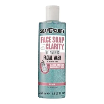 Soap & Glory Gentle Exfoliating Face Wash & Vitamin C Cleanser - 3-in-1 Exfoliator, Makeup Remover &...