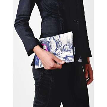 Out of Print Alice in Wonderland Pouch Natural