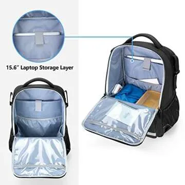 samdew Wheelchair Backpack, Wheelchair Bag for Back of Chair, Wheelchair Bag to Hang on Back with Thermal Insulation Pocket, Electric Wheelchair Accessories Storage for Adults & Seniors, Bag only