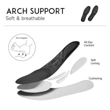 CentroPoint Women's Chunky Block Heels Closed Toe Dress Wedding Pumps Comfortable Supportive Work Shoes(Black PU,Numeric_8)