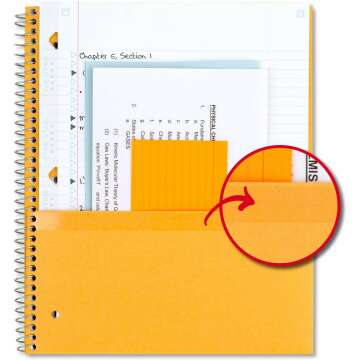 Spiral Notebooks Set - 6 Pack for Students