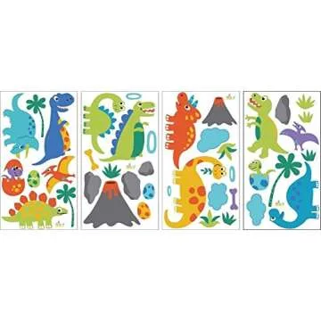 Dinosaur Friends Wall Stickers for Kids Room Decor