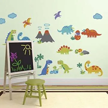 Dinosaur Friends Wall Stickers for Kids Room Decor