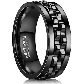 Buy King Ring 8mm Gear Spinner Ring - Stylish & Durable