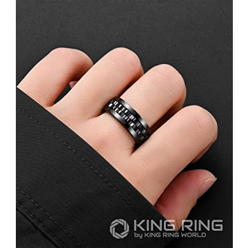 Stylish King Ring 8mm Gear Spinner Ring for Stress Relief
