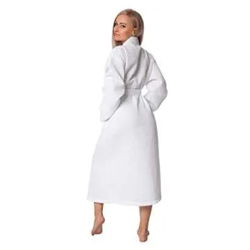Luxurious BAGNO MILANO Waffle Robe - 100% Turkish Cotton Women’s Bathrobe