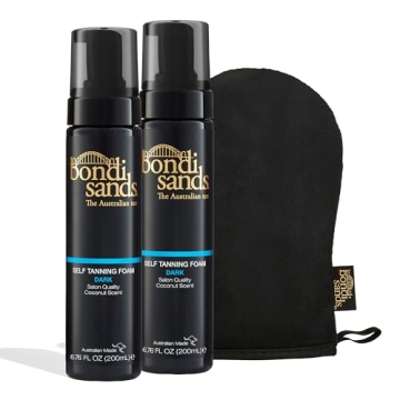 Bondi Sands Dark Self Tanning Foam Value Kit | Includes 2 Lightweight Sunless Tan Foams + 1 Applicat...