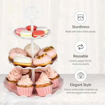 NWK 5 Piece Cake Stand Set for Weddings and Parties