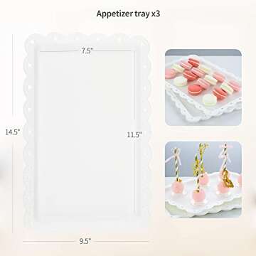 NWK 5 Piece Cake Stand Set for Weddings and Parties