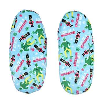 Elf Slippers Son Of A Nutcracker Buddy The Elf Slipper Socks with No-Slip Sole For Women Men (Medium)