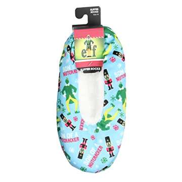 Elf Slippers Son Of A Nutcracker Buddy The Elf Slipper Socks with No-Slip Sole For Women Men (Medium)