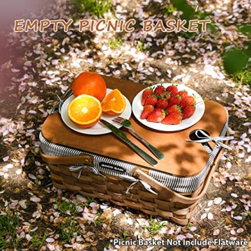 Woodchip Picnic Basket with Wine Table for Memorable Outings