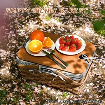 Woodchip Picnic Basket with Wine Table for Memorable Outings