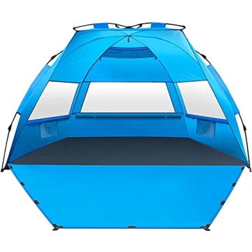 MIRUS Pop Up Beach Tent: XL Sun Shade Shelter for 3-4 Persons, Easy Setup & UV Protection