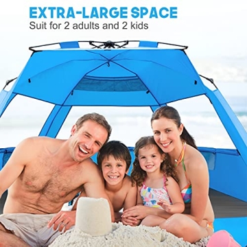 MIRUS Deluxe XL Beach Tent with UPF50+ Protection