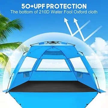 MIRUS Deluxe XL Beach Tent with UPF50+ Protection